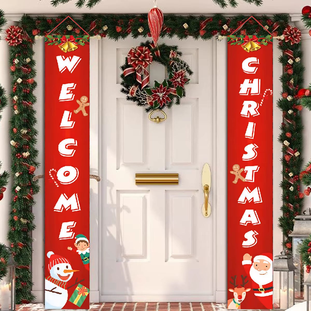 Christmas Hanging Flag Christmas Decor
