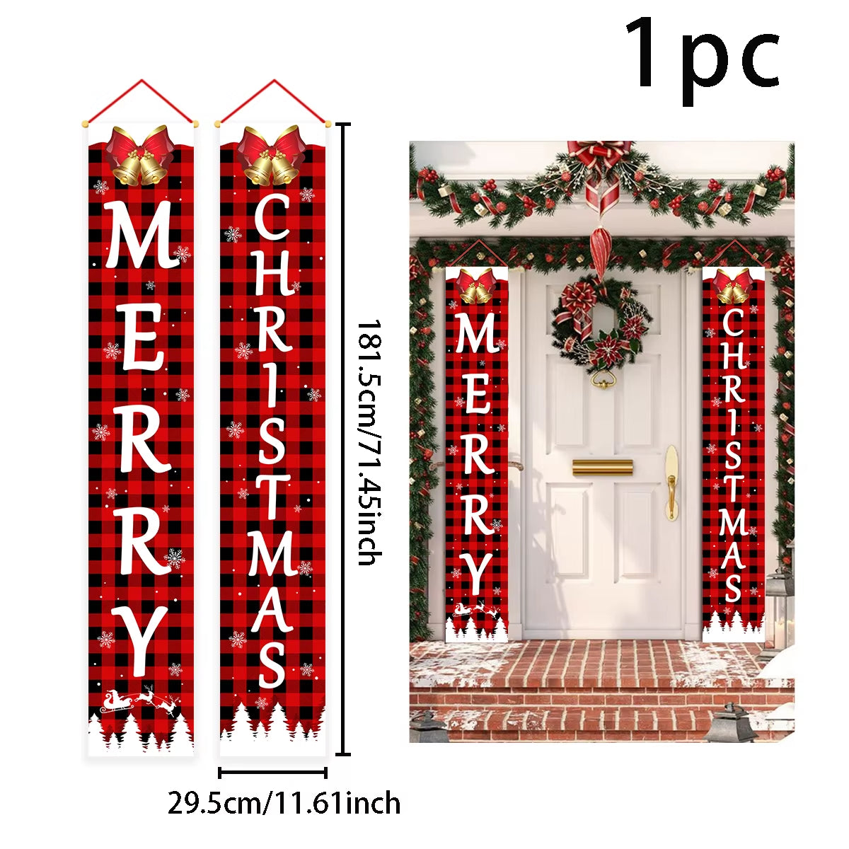 Christmas Hanging Flag Christmas Decor