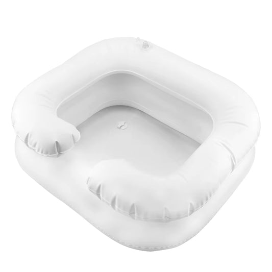 Inflatable Shampoo Tray Hair Washing Tub for the disabled Tub Portable with Drain Tube PVC