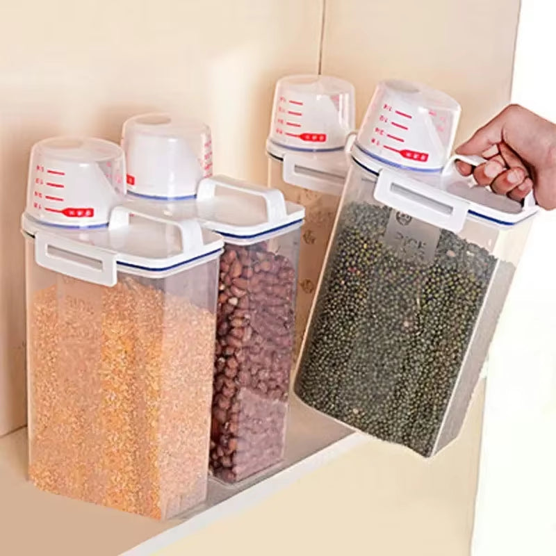 Moisture-Proof Grain Jar Rice Jar Grain Storage Box Pet Food Bucket Storage Jar Sealed Bucket Filled Rice Bucket