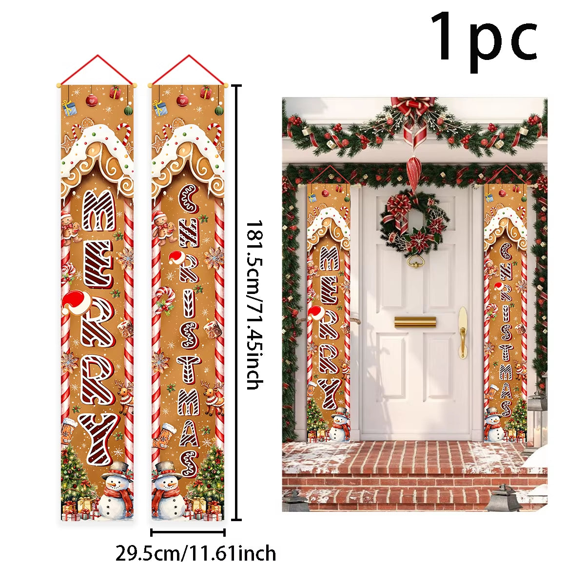 Christmas Hanging Flag Christmas Decor