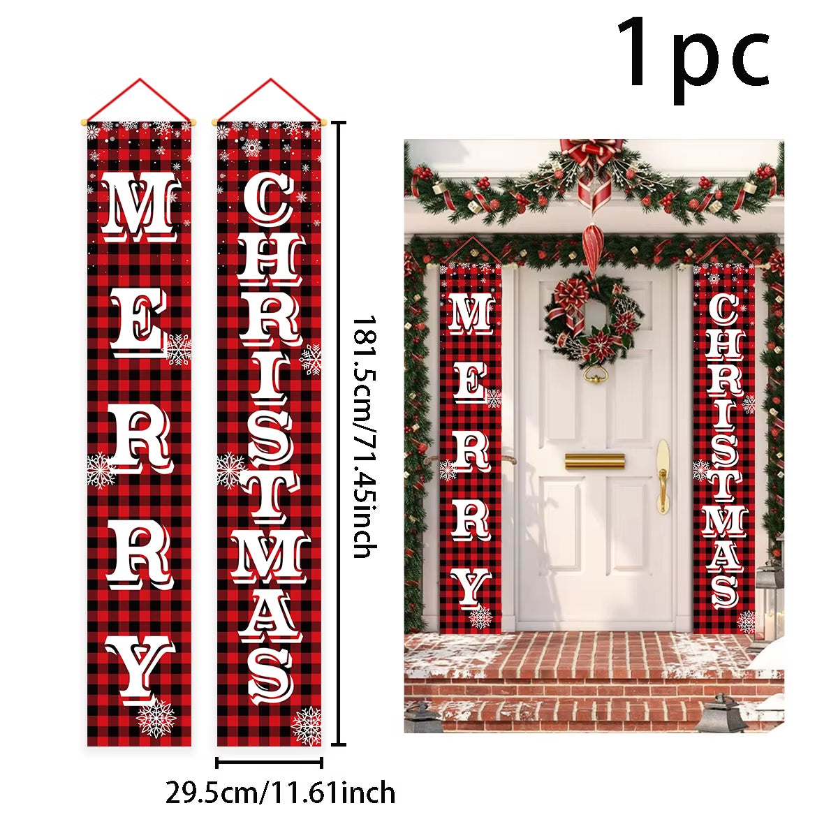 Christmas Hanging Flag Christmas Decor