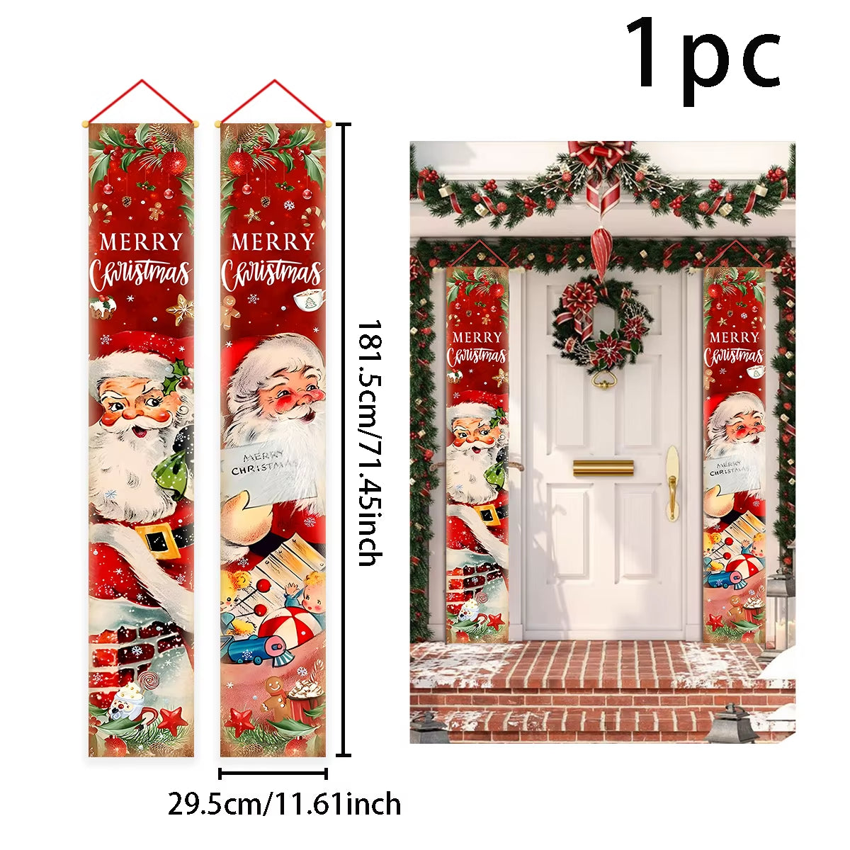 Christmas Hanging Flag Christmas Decor