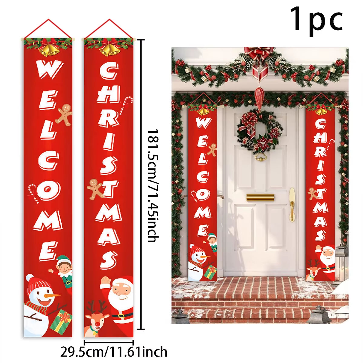 Christmas Hanging Flag Christmas Decor