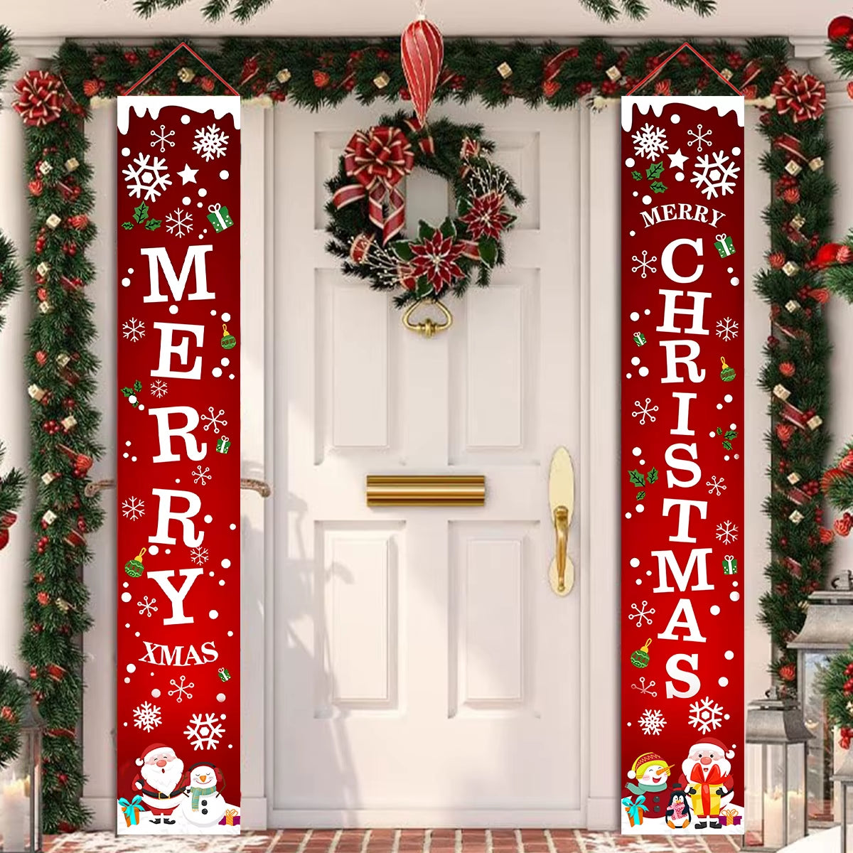 Christmas Hanging Flag Christmas Decor