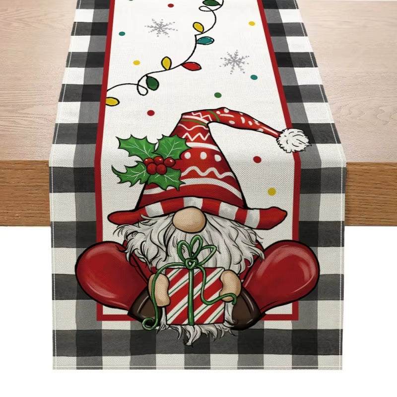 Creative Print Christmas Table Runner Christmas Decor