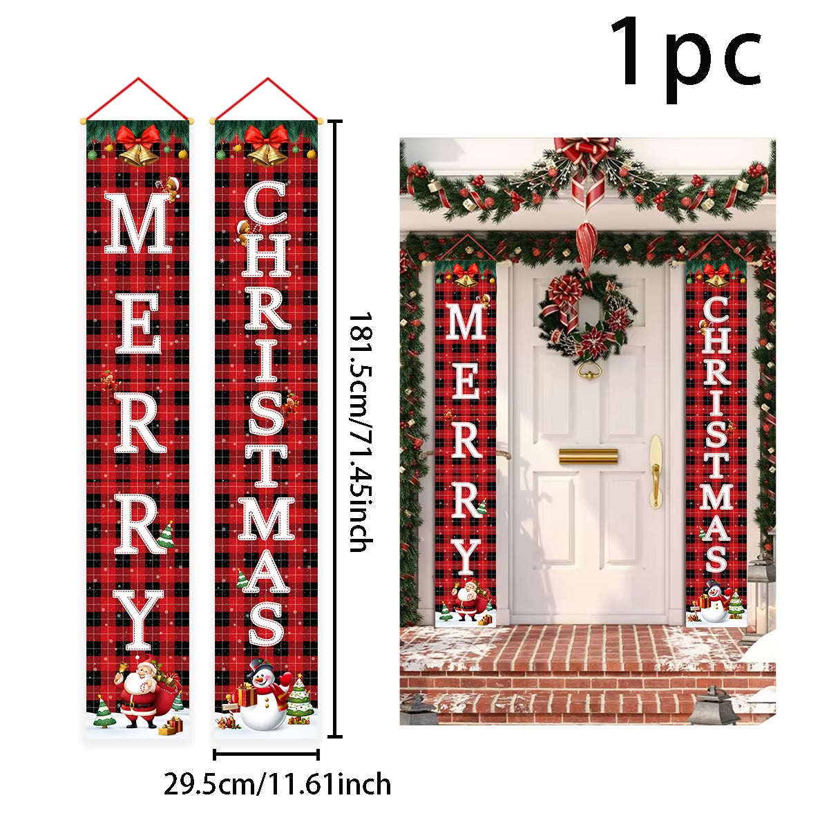 Christmas Hanging Flag Christmas Decor