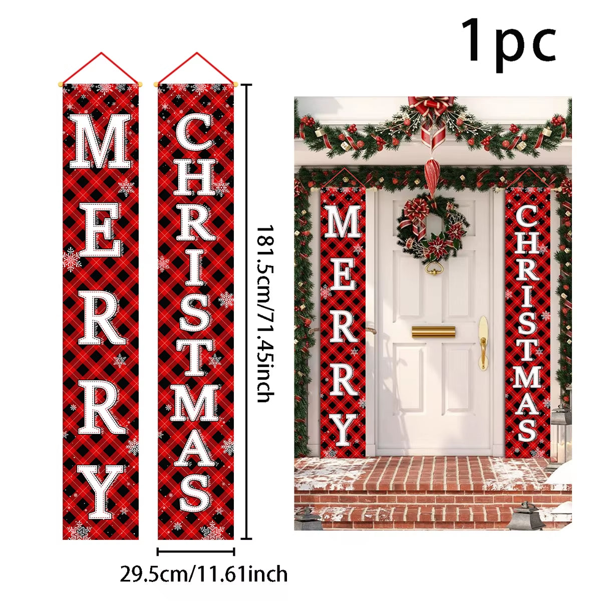 Christmas Hanging Flag Christmas Decor