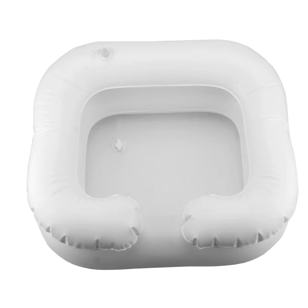Inflatable Shampoo Tray Hair Washing Tub for the disabled Tub Portable with Drain Tube PVC