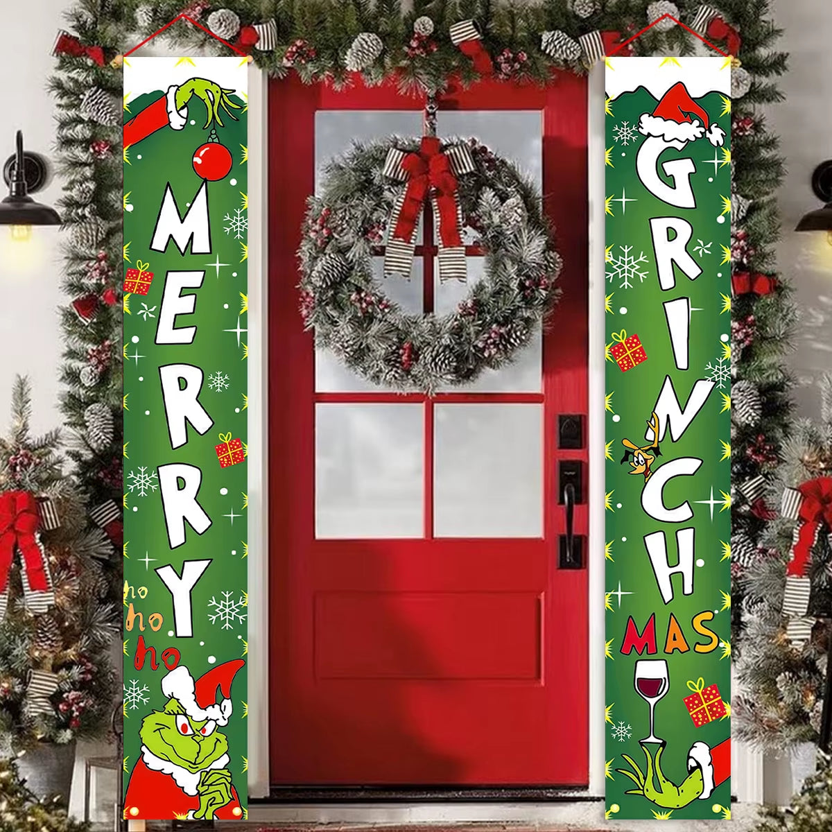 Christmas Hanging Flag Christmas Decor