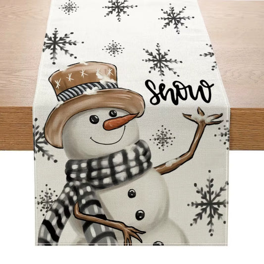 Creative Print Christmas Table Runner Christmas Decor