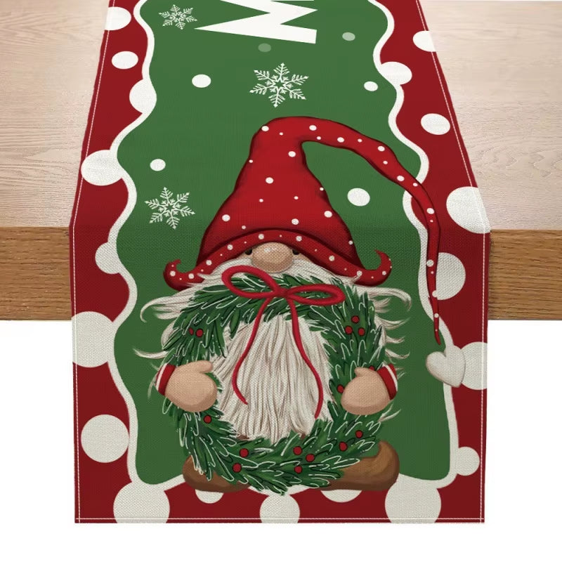 Creative Print Christmas Table Runner Christmas Decor