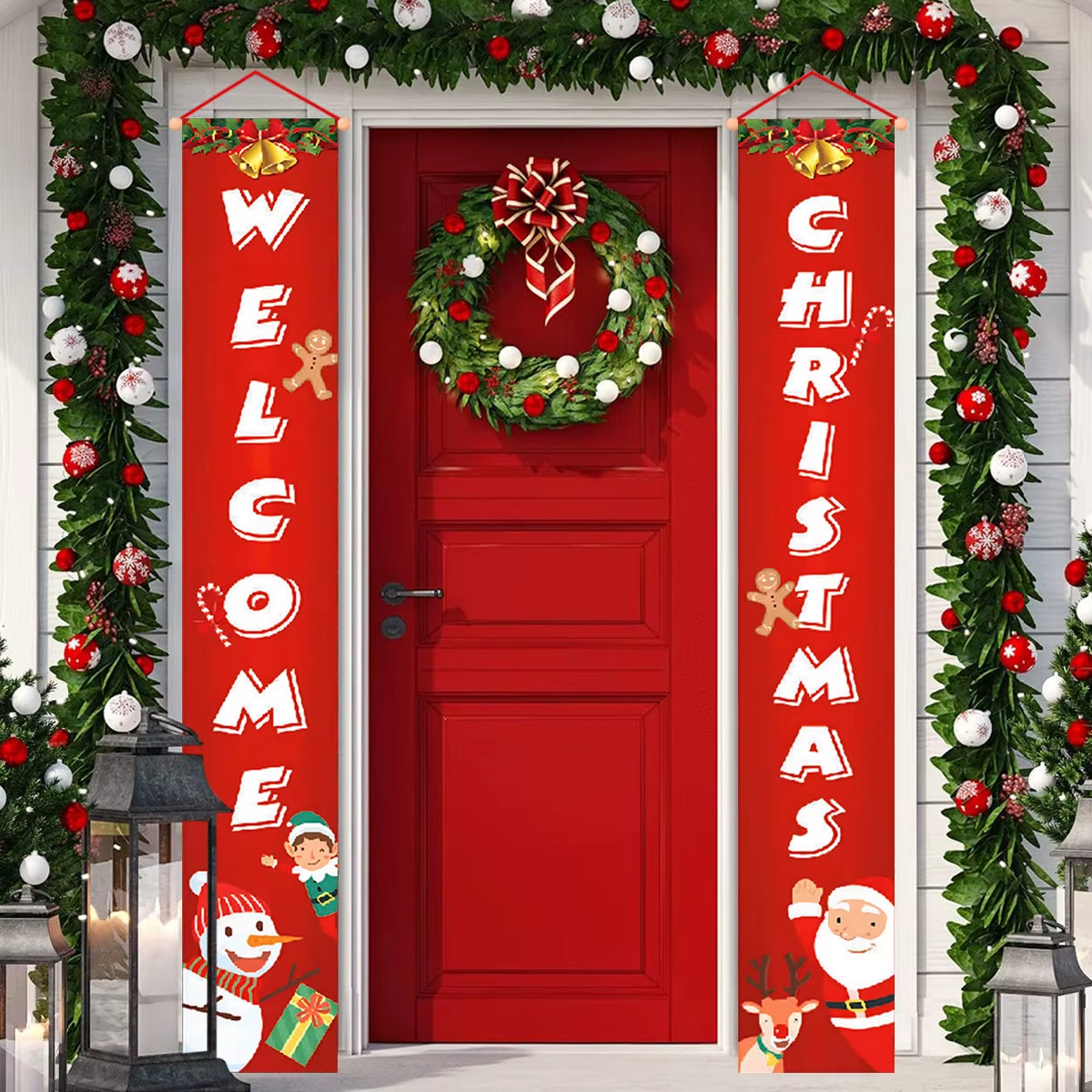 Christmas Hanging Flag Christmas Decor