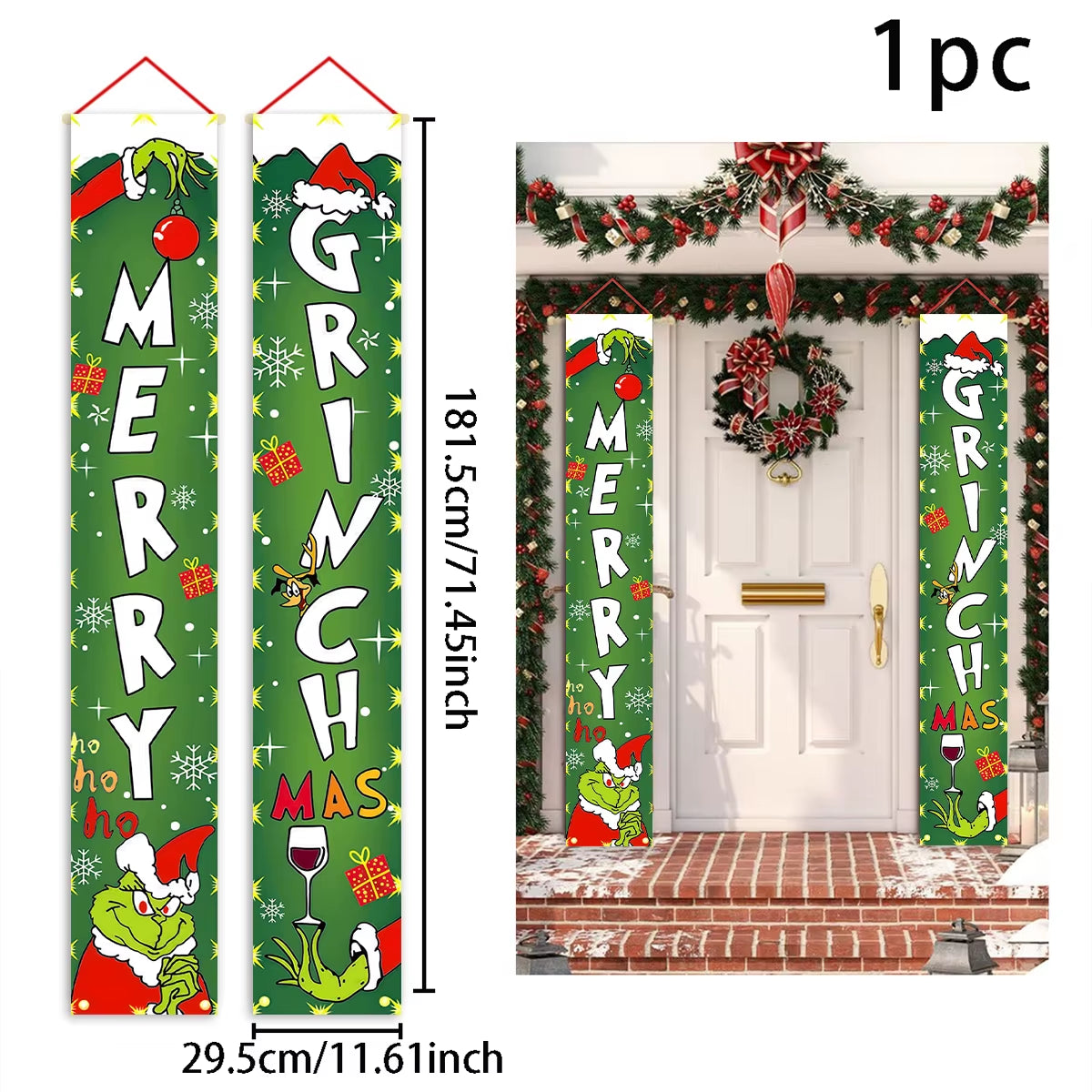 Christmas Hanging Flag Christmas Decor