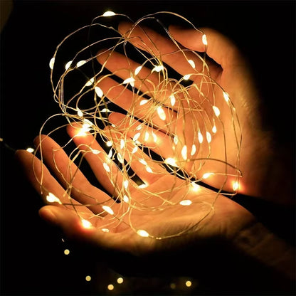 Outside 10 Pack Waterproof Mini Fairy Lights Copper with 3 Speed Modes for Christmas Decorations and Outdoor Use Battery Powered