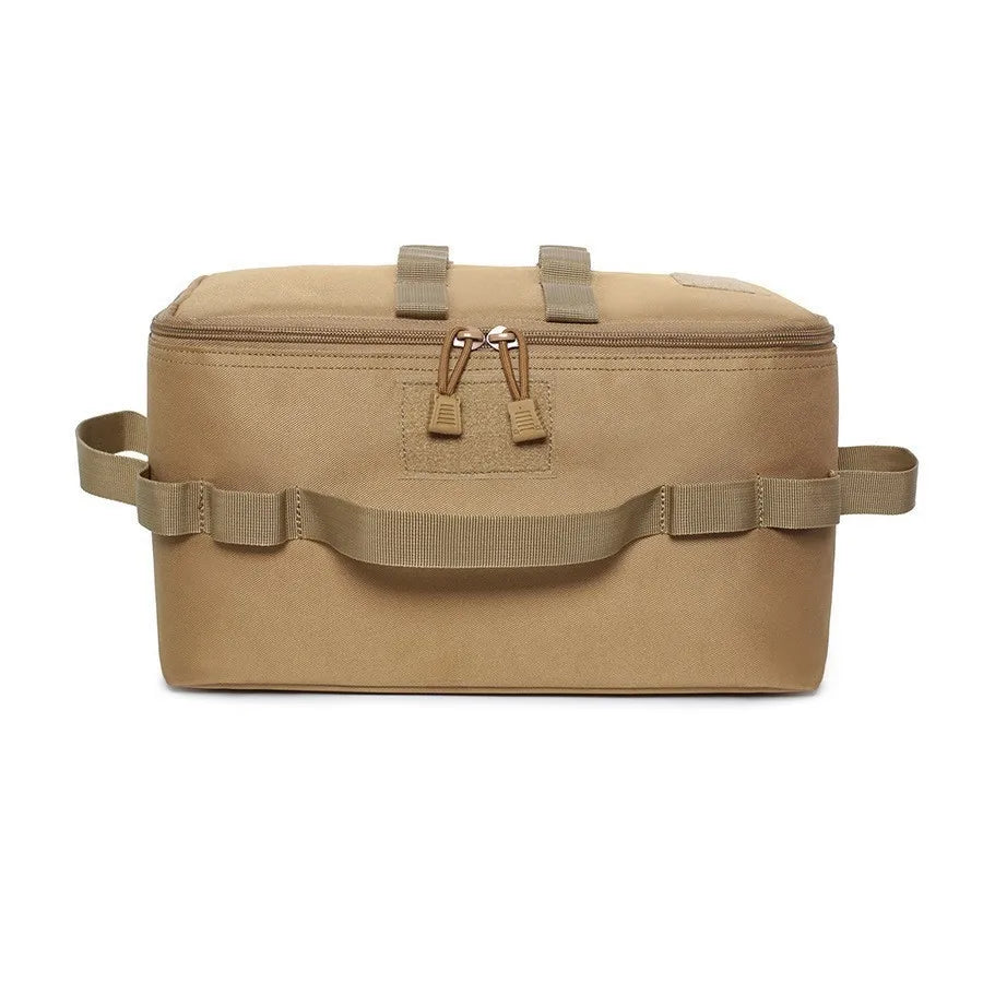 Outdoor Camping Storage Bag Basket Gas Stove Canister Pot Carry Bag Sack Picnic Bag Cookware Utensils Organizer