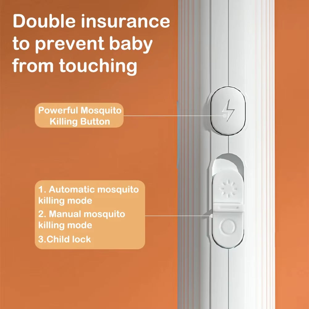 Foldable Electric Mosquito Killer 3000V USB Rechargeable Fly Trap Mosquito Swatter Racket Insect Killer with UV Light Bug Zapper