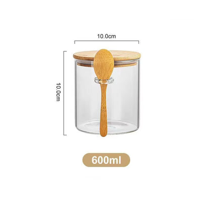1Pc Airtight Food Containers Kitchen Storage Pots Glass Jar with Lid Sealed Canister Sugar Tea Cans Hermetic Kitchen Coffee Jars