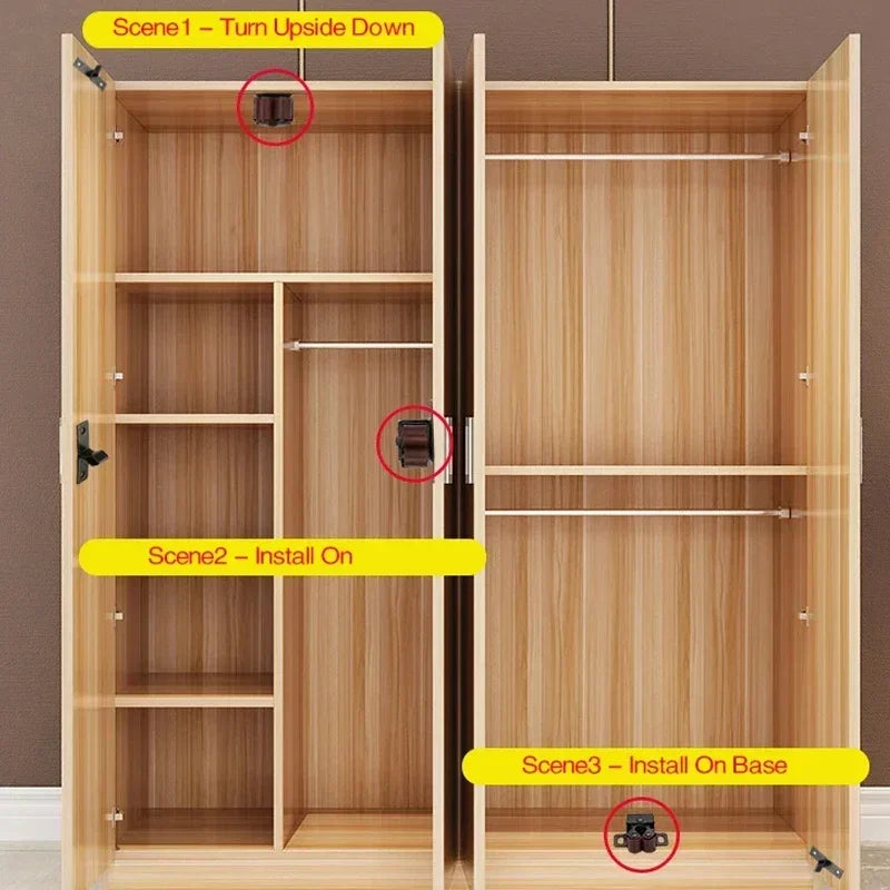 Press the Home Wardrobe Door Buckle Touch the Bead Magnetic Dual Wheel Spring Fixed Lock Buckle Low Foot Cabinet Door Buckle