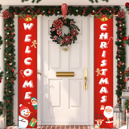 Christmas Hanging Flag Christmas Decor 
