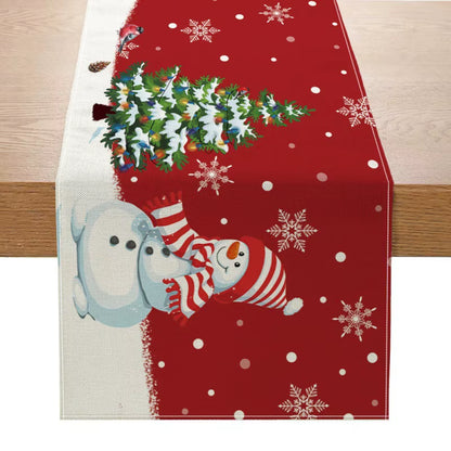 Creative Print Christmas Table Runner Christmas Decor