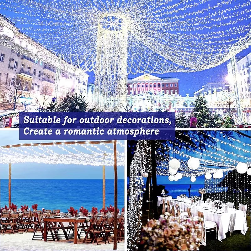 330LED Outdoor Led Solar String Lights Fairy Light Solar Powered Garland Lights 8 Mode 33M Garden Wedding Decoration Waterproof