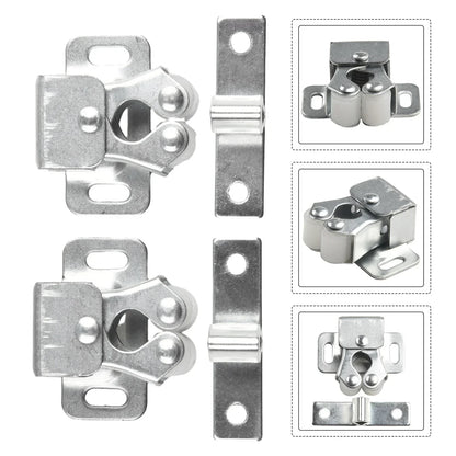 Press the Home Wardrobe Door Buckle Touch the Bead Magnetic Dual Wheel Spring Fixed Lock Buckle Low Foot Cabinet Door Buckle