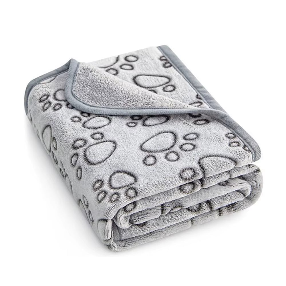 Soft Dog Blanket Washable, Cat Blanket for Indoor Cats Large Medium Small Dog Gifts Puppy Essentials (Grey) Bed