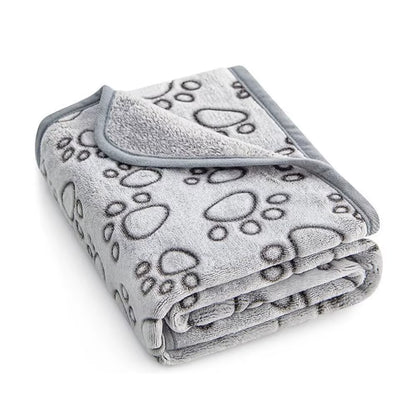 Soft Dog Blanket Washable, Cat Blanket for Indoor Cats Large Medium Small Dog Gifts Puppy Essentials (Grey) Bed