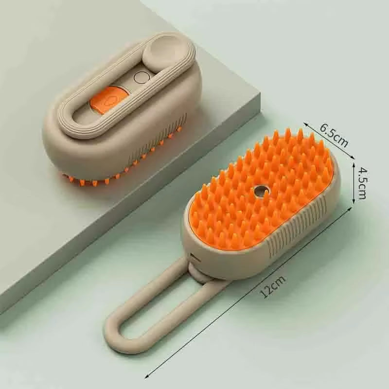 Cat and Dog Pet Spray Massage Brush One-Button Steam Spray Folding Rotation Bath Depilatory Brush Comb