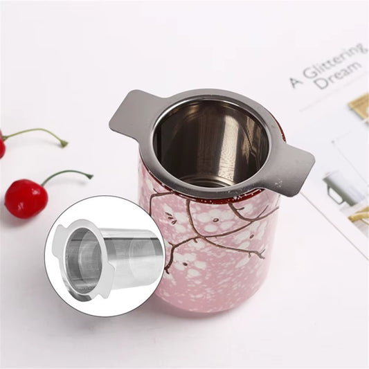 High Quality Tea Infuser Stainless Steel Coffee Tea Strainer Grid Binaural Net Leak Tea Mesh Tea Filter Tea Accessory