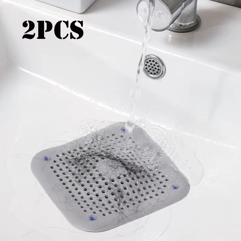 Shower Drain Covers Silicone Tube Drain Hair Catcher Stopper with Sucker for Bathroom Kitchen Filter Trap Home Drain Protectors