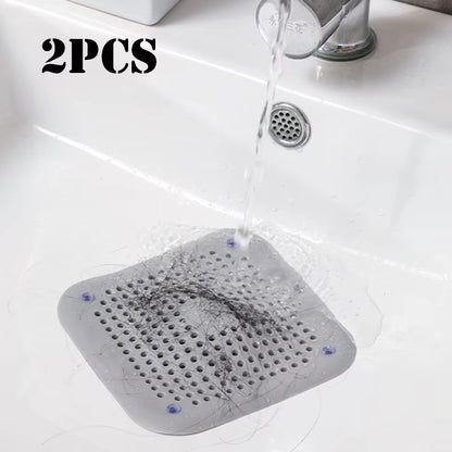 Shower Drain Covers Silicone Tube Drain Hair Catcher Stopper with Sucker for Bathroom Kitchen Filter Trap Home Drain Protectors