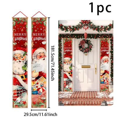 Christmas Hanging Flag Christmas Decor 
