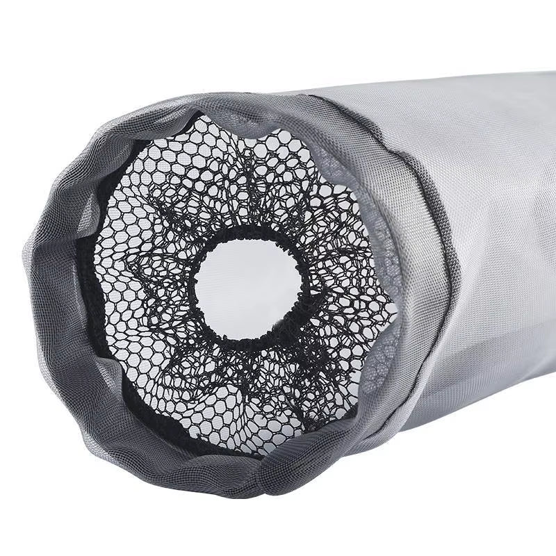 1Pc Grey Sundries Bag Storage Wall Mount Mesh Plastic Bags Dispenser Hanging Reused Storage Pouch Trash Bags Kitchen Garbage Org