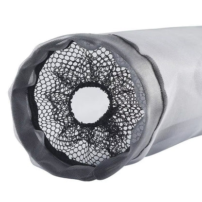 1Pc Grey Sundries Bag Storage Wall Mount Mesh Plastic Bags Dispenser Hanging Reused Storage Pouch Trash Bags Kitchen Garbage Org