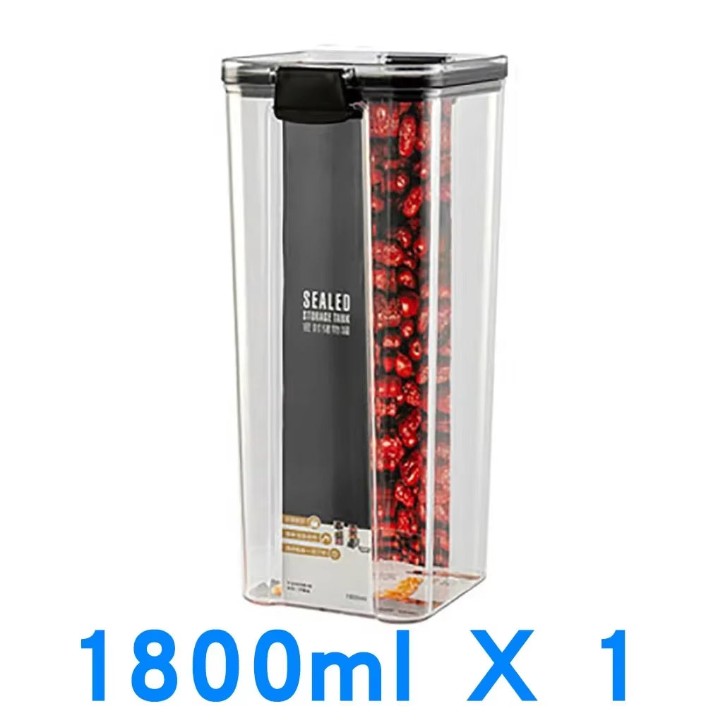 Food Storage Kitchen Containers Plastic Box Jars for Bulk Cereals Kitchen Organizers for Pantry Organizer Jars with Lid Home Set