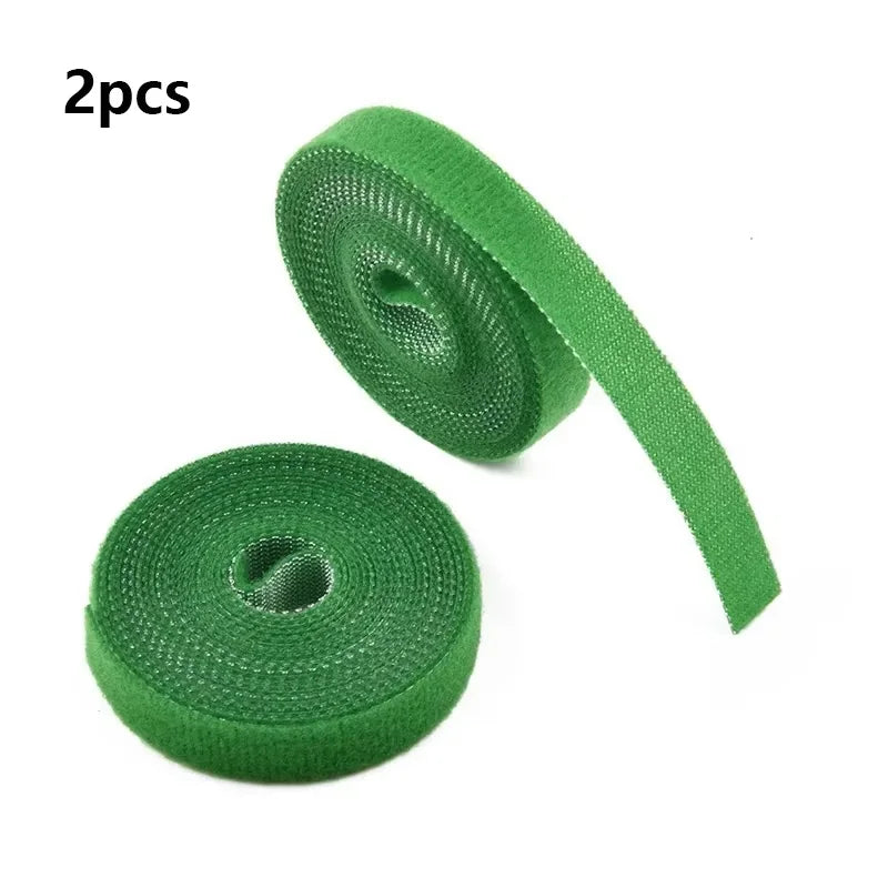 5M Nylon Plant Bandage Tie Reusable Plant Hook Loop Ties Green Fastener Tape Bamboo Cane Wrap Support Home Garden Accessories