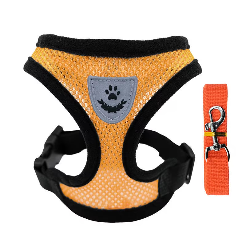 Cat Harness Vest Walking Leash for Puppy Dog Collar Polyester Adjustable Mesh Dog Harness for Small Medium Pet Accessories