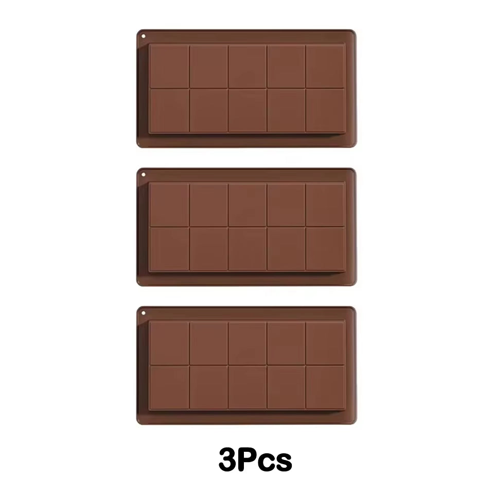 Chocolate Bar Molds Silicone Bars Break Apart Wax Melt Mould Easy Release Rectangle Durable for Protein and Energy Handmade Gift