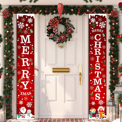 Christmas Hanging Flag Christmas Decor 