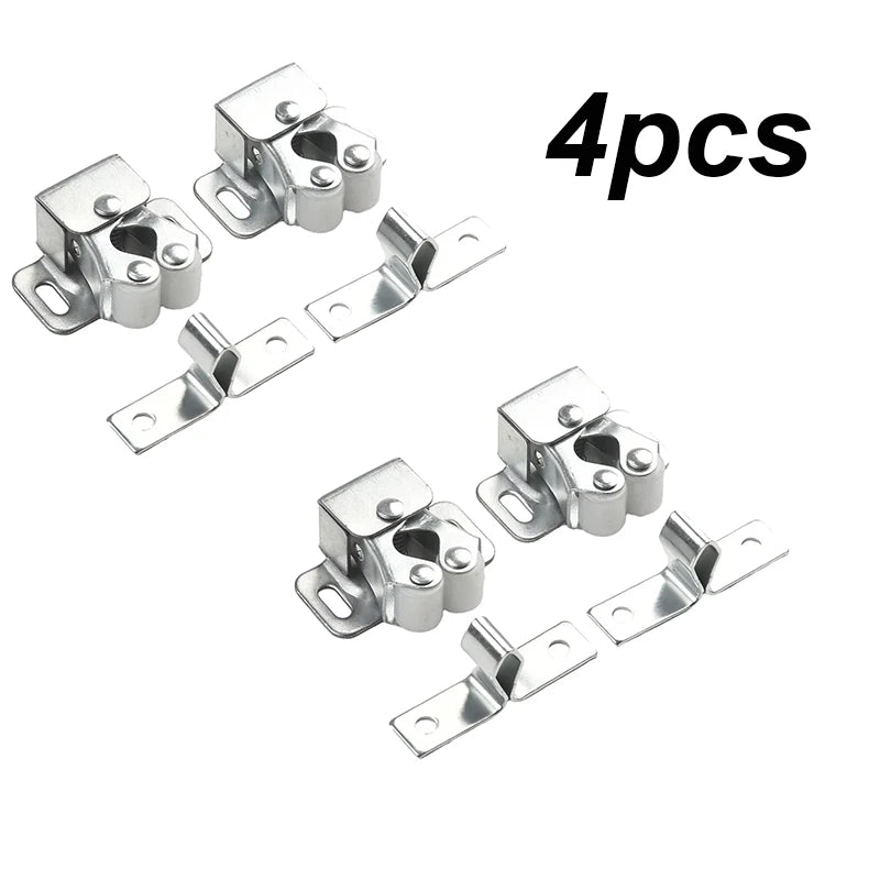 Press the Home Wardrobe Door Buckle Touch the Bead Magnetic Dual Wheel Spring Fixed Lock Buckle Low Foot Cabinet Door Buckle