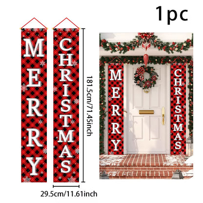 Christmas Hanging Flag Christmas Decor 