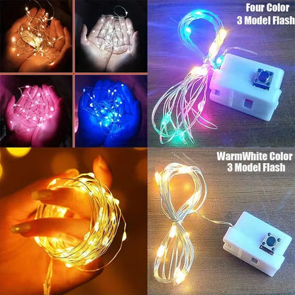 Outside 10 Pack Waterproof Mini Fairy Lights Copper with 3 Speed Modes for Christmas Decorations and Outdoor Use Battery Powered