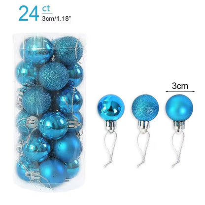 1Box Christmas Balls Christmas Tree Ornaments Ball Xmas Hanging Tree Pendants Home Party Decor 2026 New Year Gift Noel Navidad