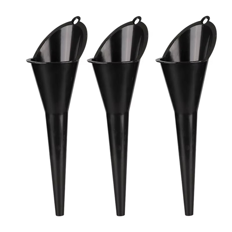 Car Long Stem Funnel Gasoline Oil Fuel Filling Tools Anti-Splash Plastic Oil Funnel Motorcycle Refueling Tools Auto Accessories