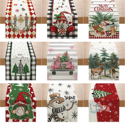Creative Print Christmas Table Runner Christmas Decor