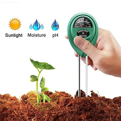 PH Meter 3 In1 Soil Sunlight PH Tester Garden Flowers Soil Moisture Sensor Meter Plants Acidity Humidity PH Monitor Detector