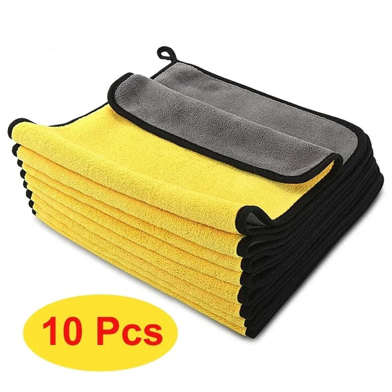 3/5/10 Pcs Extra Soft Car Wash Microfiber Towel Car Cleaning Drying Cloth Car Care Cloth Detailing Car Washtowel Never Scrat